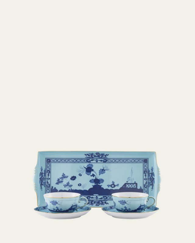 Oriente Italiano Iris Tea Service Set with Tray